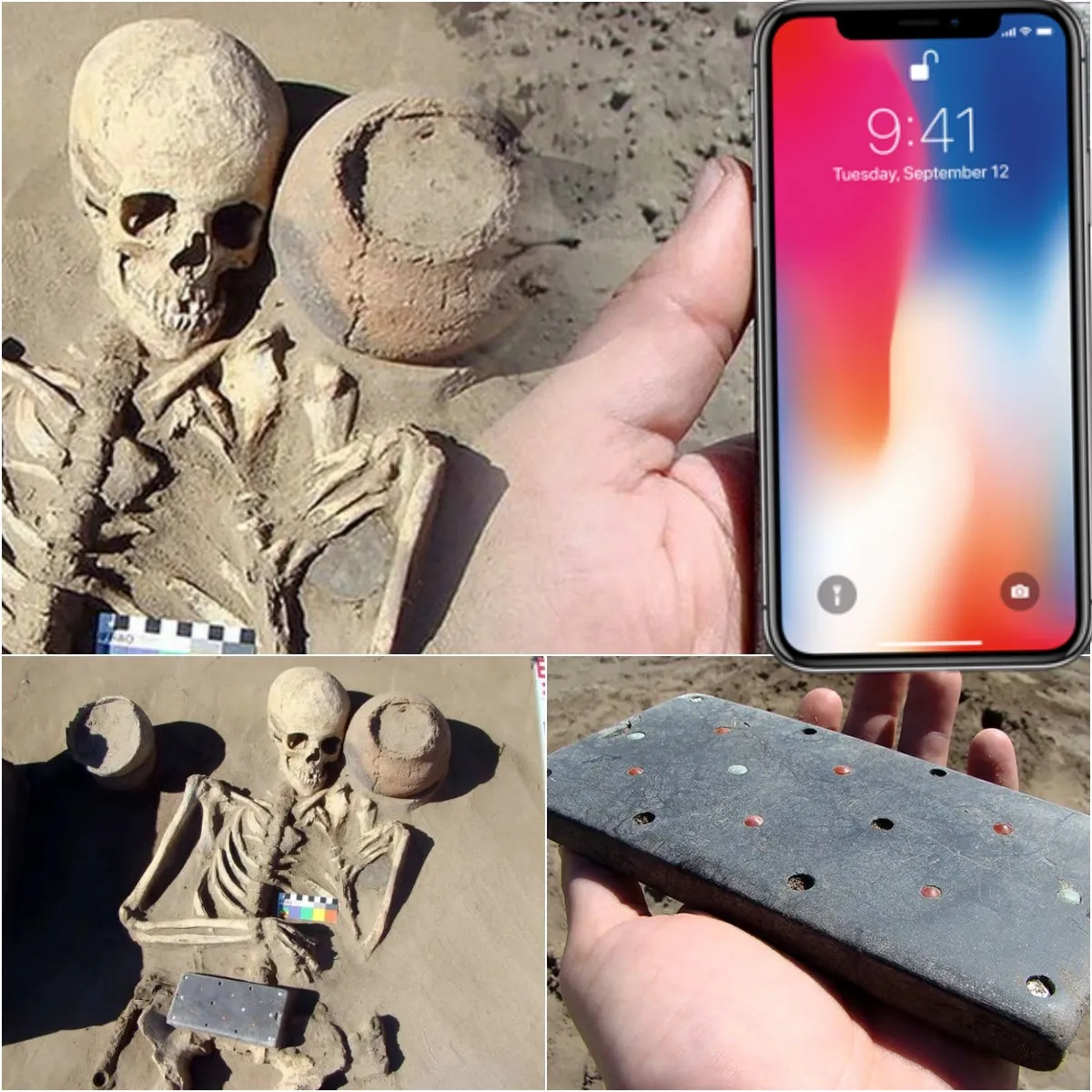 El “iPhone” de 2.137 años fue descubierto por arqueólogos mientras excavaban la antigua tumba de una mujer en la región siberiana de Rusia